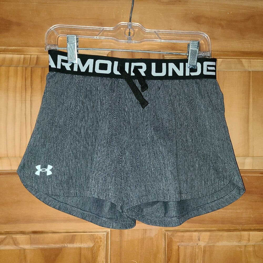 Under Armour Gray/Black/White Loose Heatgear Shorts